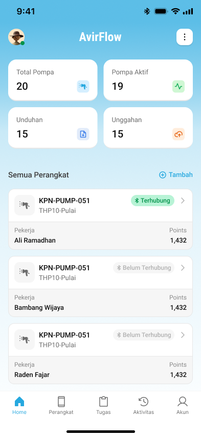 Spraying Module Reporting mobile